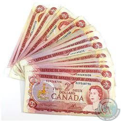 25 x 1974 $2.00 Notes in Average Circulated Condition. 25pcs.