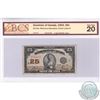 Image 1 : 1923 25c RADAR Note, BCS Certified VF-20 with holes.