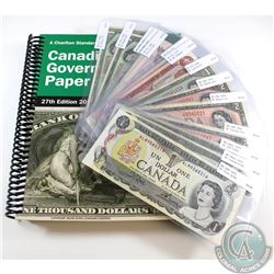 14 Different Changeover/Short Run Prefix Banknotes from the Bank of Canada. Included is a 27th Editi