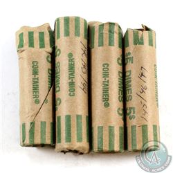 Estate Lot of Canada George VI Silver 10-cent Collection in Rolls. 215pcs.