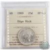 Image 1 : 1900 Canada 25-cent ICCS Certified EF-45 edge Nick