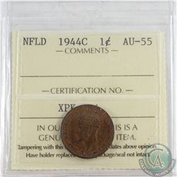 1944C NFLD 1-cent ICCS Certified AU-55