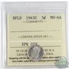 Image 1 : 1945C NFLD 5-cent ICCS Certified MS-64