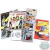 Image 1 : Estate Collection of Superheroes Lot. You will receive 2x Comic Books, 4x Collector Cards, 1 Pack of