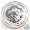 Image 1 : 2012 Australia $10 Year of the Dragon 10oz Fine Silver Coin (TAX Exempt). Lightly toned.