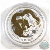 Image 1 : 2012 Australia $1 Gold Plated - Year of the Dragon Fine Silver Coin (TAX Exempt)