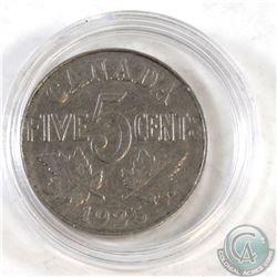 1925 Canada George V 5-cent in protective Capsule.