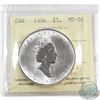 Image 1 : 1994 Canada $5 Silver Maple ICCS Certified MS-66 (Tax Exempt)