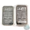 Image 1 : Set of Johnson Matthey 1oz Fine Silver Bars (Tax Exempt) 2pcs.