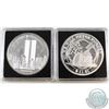 Image 1 : Pair of 9/11 Firefighters - We will Never Forget 1oz Fine Silver Rounds (Tax Exempt) 2pcs