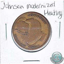 Johnson Modernized Heating Token. Diameter 29mm