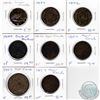 Image 1 : Estate Lot of 1812-1957 Bank of Upper/Lower Canada One and Half Penny Tokens. 8pcs