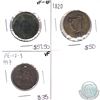 Image 1 : Lot of 3x Bank Tokens: 1820 LC-60E2 EF, LC-33AI VF-EF, Ships Colonies & Commerce PE-10 -* VF. 3pcs