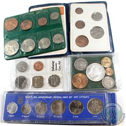 Lot of 5x Miscellaneous World Coin Sets: 1973 Israel's 25th Anniversary 6-coin Mint Set, Britain's F