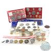 Image 1 : Estate Lot of 13x World Coin Sets: 1965 Mexico 5-coin Set (missing stamp), 2x 1966 Mexico 5-coin Set