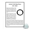 Image 2 : Ancient Celtic Bronze Ring Money 150-50 BC with Informational Display Card