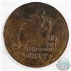 Image 1 : 1812 Lower Canada" Tiffin" Brass Token Circa 1830-1835 with informational display card