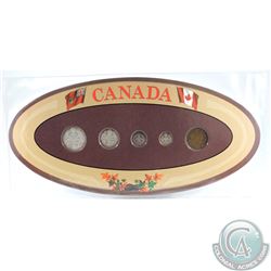 1919 Canada 5-coin Year Set in Decorative Holder