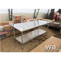 30X72” STAINLESS STEEL TABLE