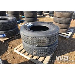 (2) COMPASAL 385/65R22.5 STEERING TIRES