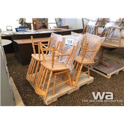 (8) WOOD CHAIRS