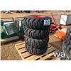 Image 1 : (4) HONOUR 12X16.5 SKID STEER TIRES WITH RIMS