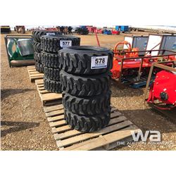 (4) 10X16.5 12PLY SKID STEER TIRES