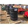 Image 1 : (4) 10X16.5 12PLY SKID STEER TIRES