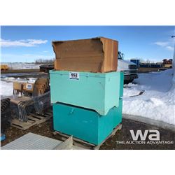 (5) WOOD STORAGE BOXES