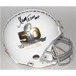 Marcus Allen Signed Super Bowl 50 Full-Size Authentic Pro-Line Helmet Inscribed "SB XVIII MVP" (Stei