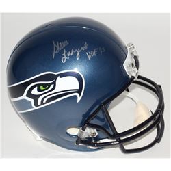Steve Largent Signed Seahawks Throwback Full-Size Helmet Inscribed "HOF '95" (JSA COA)