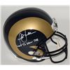 Image 1 : Marshall Faulk Signed Rams Full-Size Helmet Inscribed "Last To Wear 28" (JSA COA)