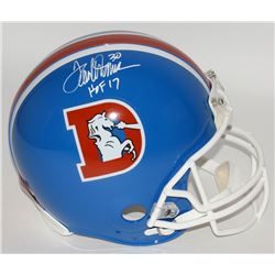 Terrell Davis Signed Broncos Throwback Full-Size Authentic Pro-Line Helmet Inscribed "HOF 17" (JSA C