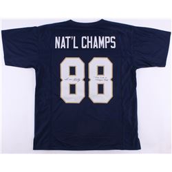 Lou Holtz Signed Notre Dame Fighting Irish National Champs Jersey Inscribed "Play Like A Champion" (