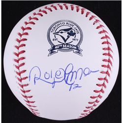 Roberto Alomar Signed Blue Jays Logo OML Baseball (JSA COA)