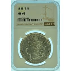 1888 NGC MS63 Morgan Silver Dollar