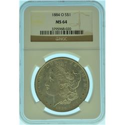1884 "O" NGC MS64 Morgan Silver Dollar