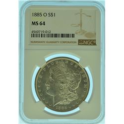 1885 "O" NGC MS64 Morgan SIlver Dollar