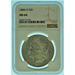 1884 "O" NGC MS64 Morgan Silver Dollar