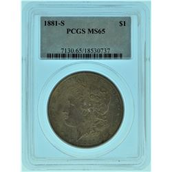 1881 "S" PCGS MS65 Morgan Silver Dollar