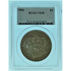 1901 PCGS VF35 Morgan Silver Dollar