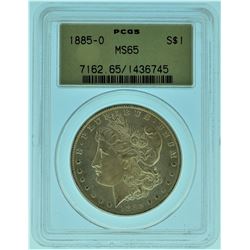1885 "O" PCGS MS65 Green Holder Morgan Silver Dollar