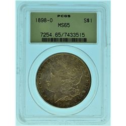 1898 "O" PCGS MS65 Green Holder Morgan Silver Dollar
