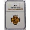 Image 1 : 1886 S NGC MS 62 $5.00 Lib Head Gold
