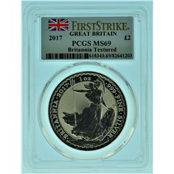 2017 PCGS MS69 First Strike Great Brittian Silver Britania