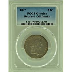 1807 PCGS XF Details Flowing Hair Quarter
