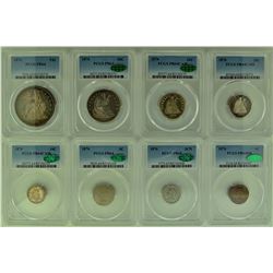 1876 PCGS High Grade PROOF SET 8 pieces More pics if needed