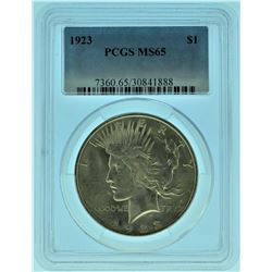 1923 PCGS MS65 Peace Silver Dollar