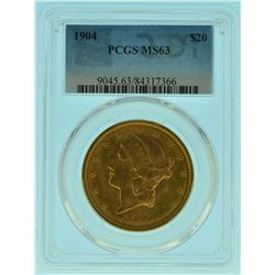 1904 PCGS MS63 $20 Gold Liberty