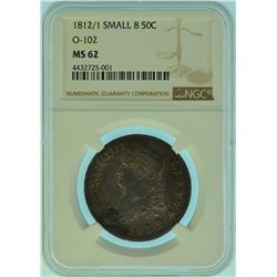 1812/1 NGC MS 62 Overton - 102 Capped Bust Half Dol.